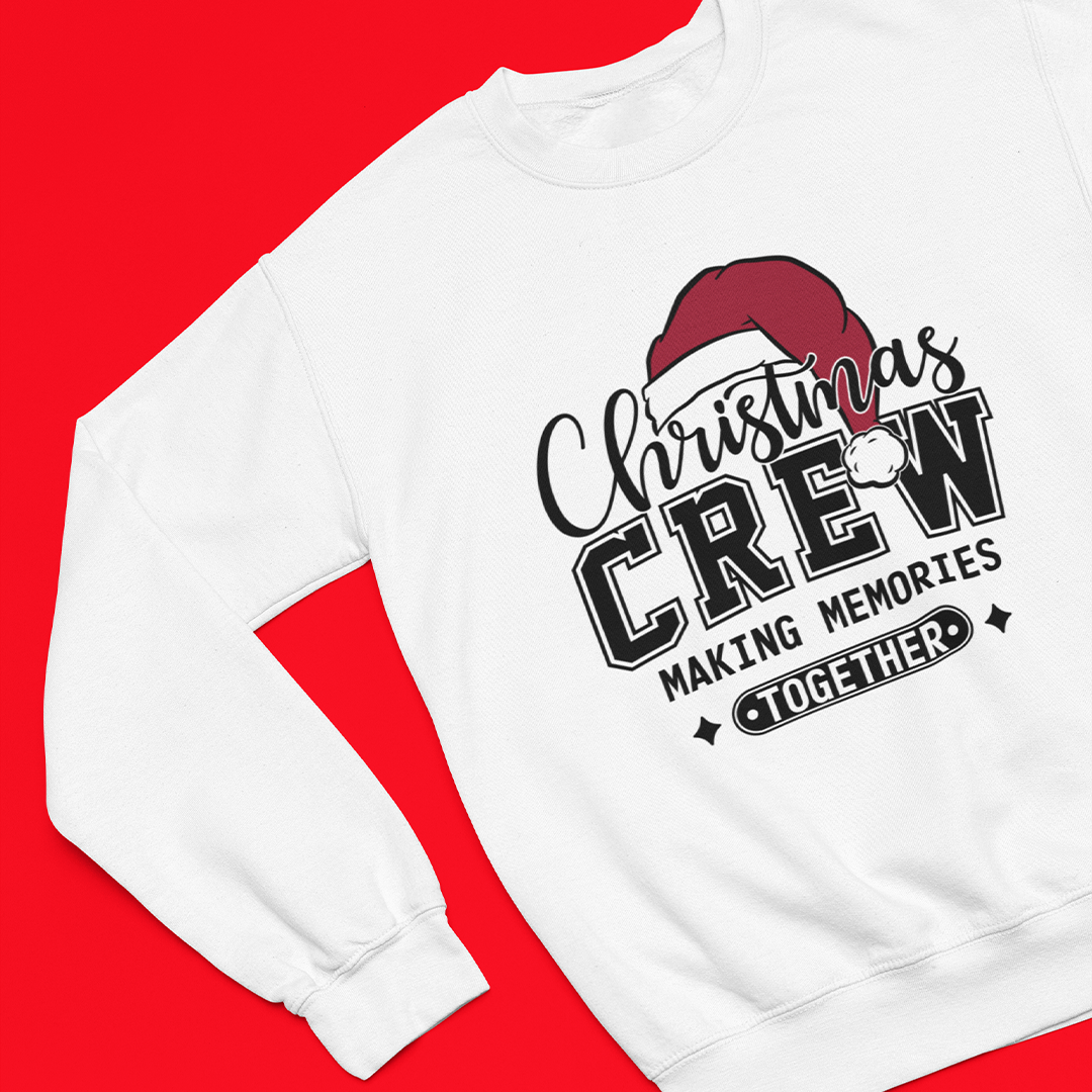 Christmas Crew Making Memories Together Graphic Printed Christmas Jumper