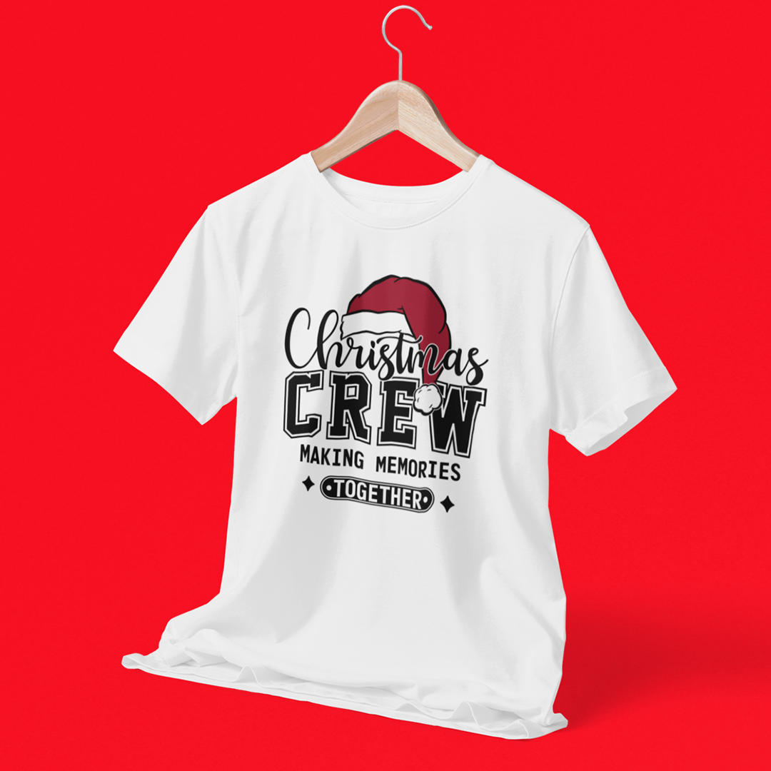 Christmas Crew Making Memories Graphic Printed Christmas T-Shirt