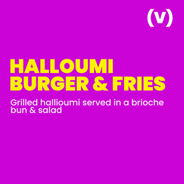 Halloumi Burger & Fries