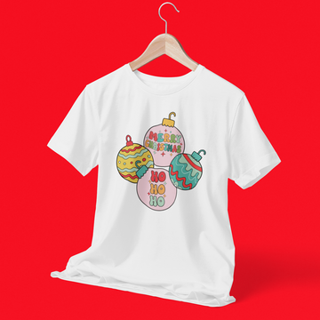 Ho Ho Ho Graphic Printed Christmas T-Shirt